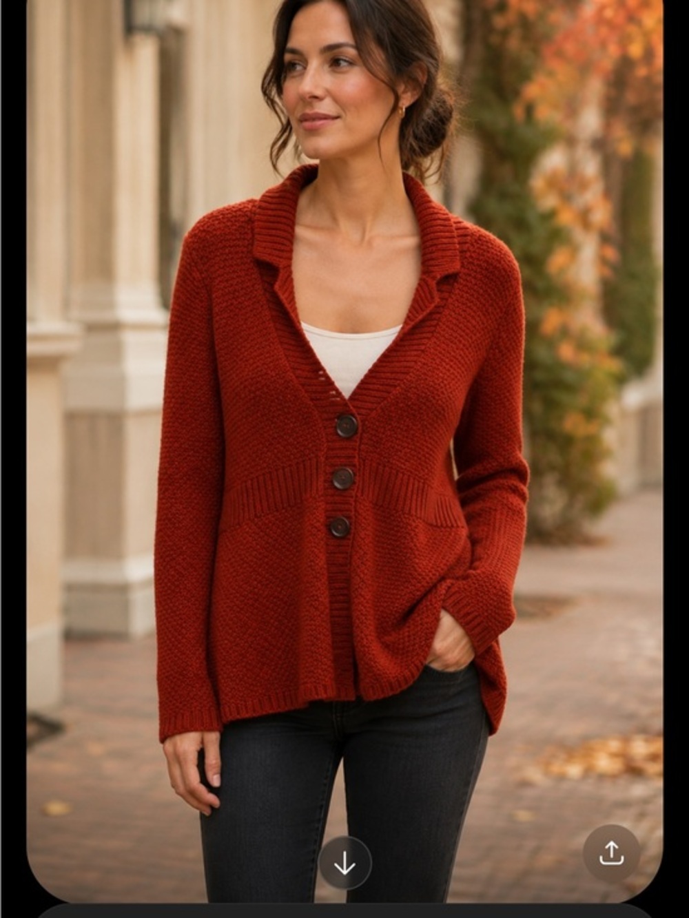 Boden Cotton chunky button front cardigan size 6